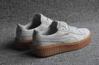 puma x rihanna femmes suede semelles epaisses cuir de porc